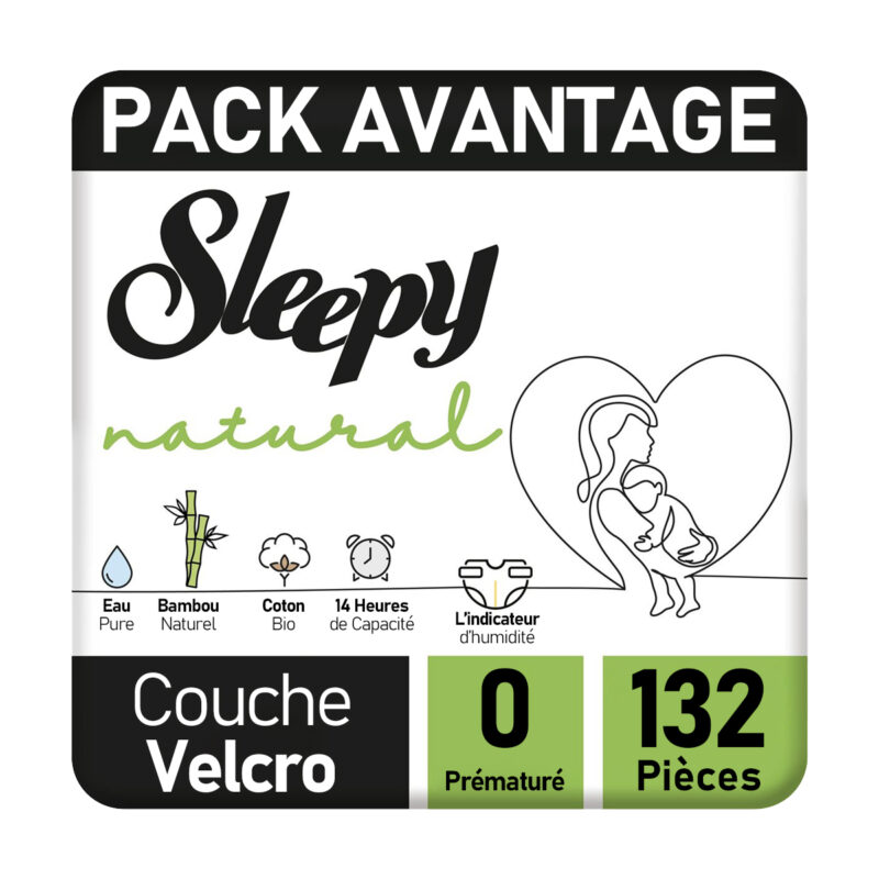 Sleepy Natural Couche Bébé Taille 0 – 132 Pièces