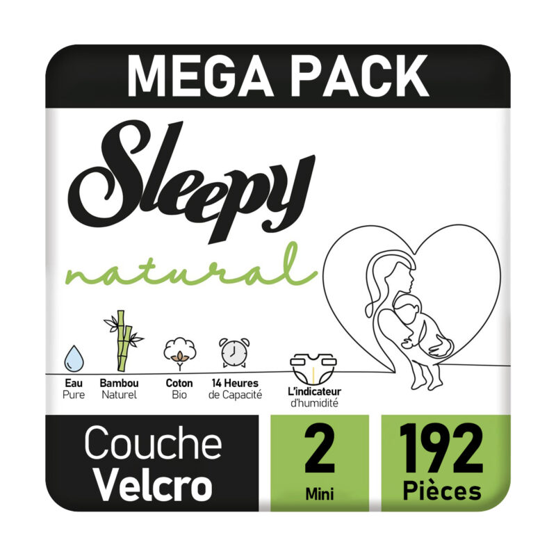 Sleepy Natural Couche Bébé Taille 2 – 192 Pièces