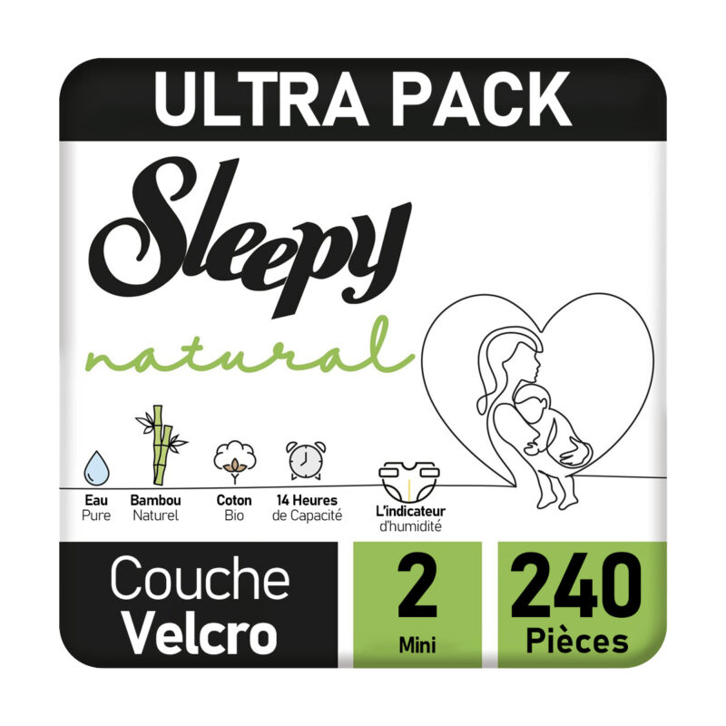 Sleepy Natural Couche Bébé Taille 2 – 240 Pièces