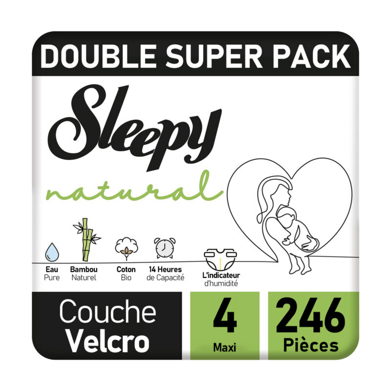 Sleepy Natural Couche Bébé Taille 4 – 246 Pièces