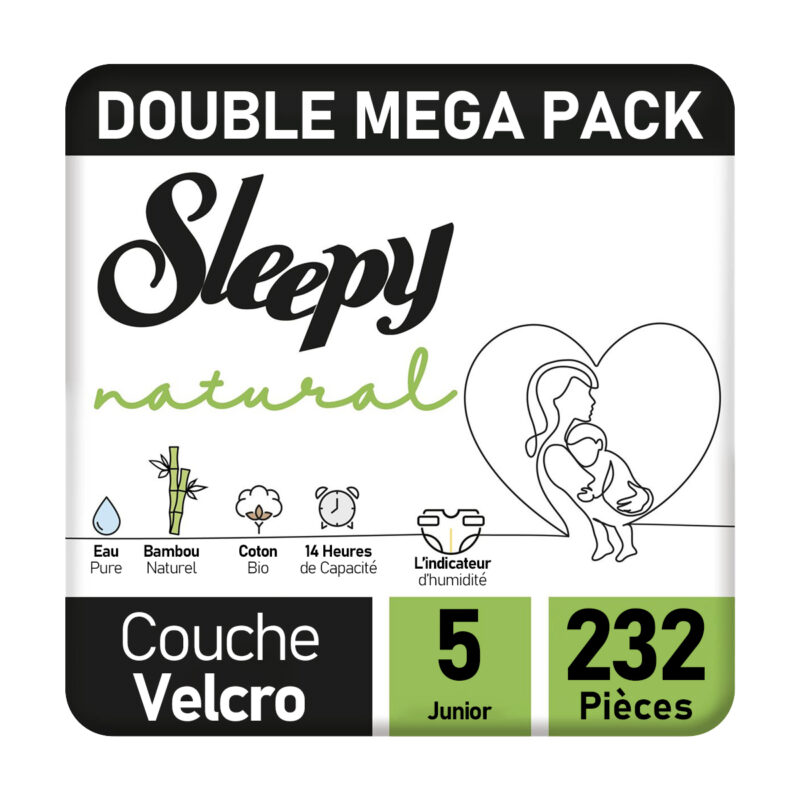 Sleepy Natural Couche Bébé Taille 5 – 232 Pièces