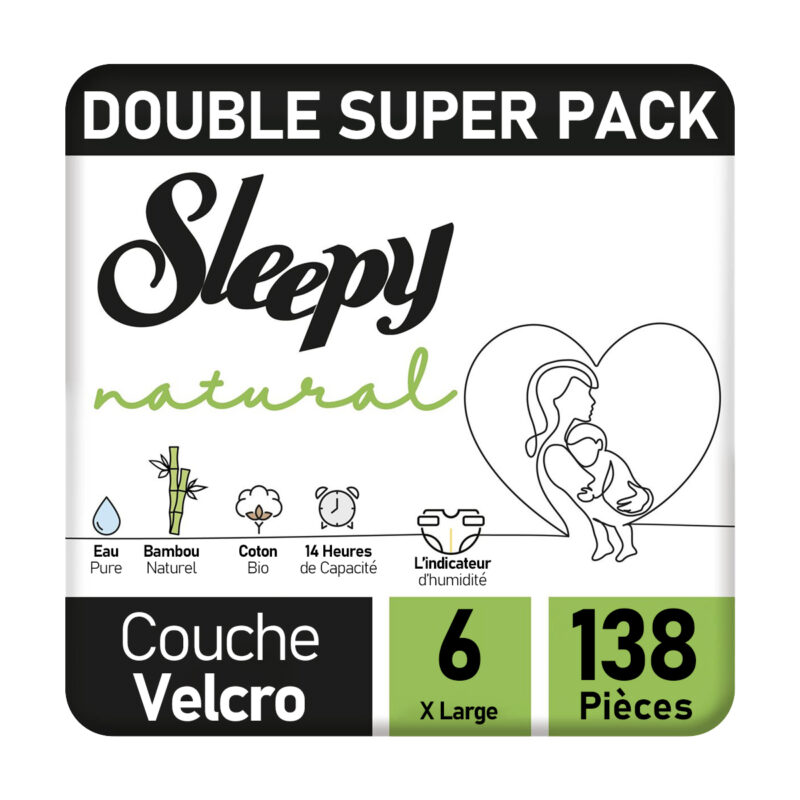 Sleepy Natural Couche Bébé Taille 6 – 138 Pièces