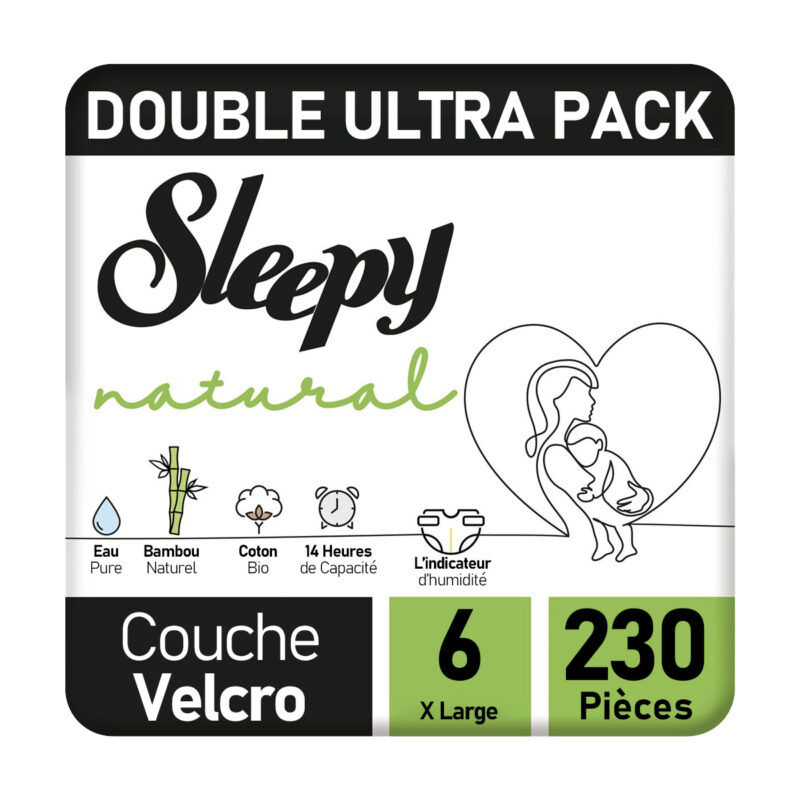 Sleepy Natural Couche Bébé Taille 6 – 230 Pièces
