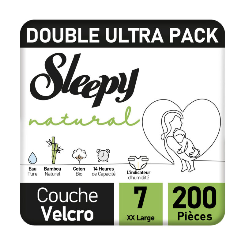 Sleepy Natural Couche Bébé Taille 7 – 200 Pièces