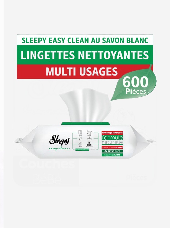 Sleepy Lingette Easy Clean au Savon Blanc – 600 Pièces