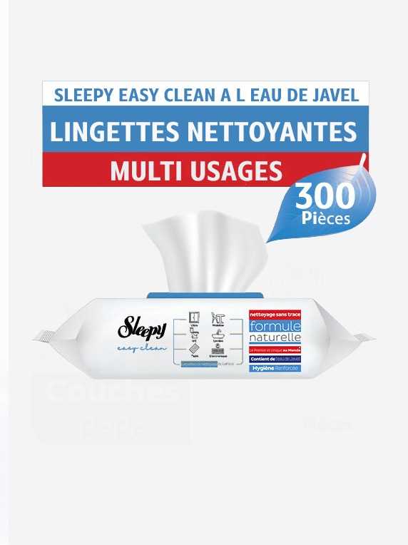Sleepy Lingette Easy Clean à L’ Eau de javel – 300 Pièces
