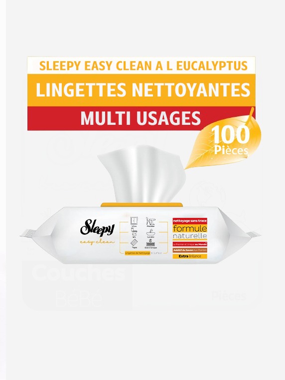 Sleepy Lingette Easy Clean à L’Eucalyptus – 100 Pièces