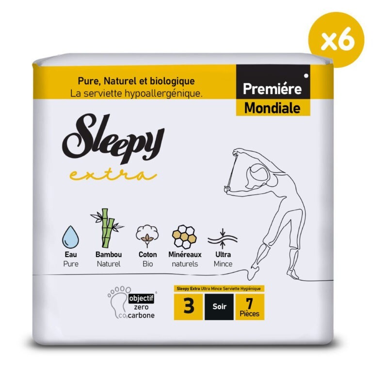 Sleepy Extra Premium Plus Serviette Hygiénique – Soir – 42 Pièces