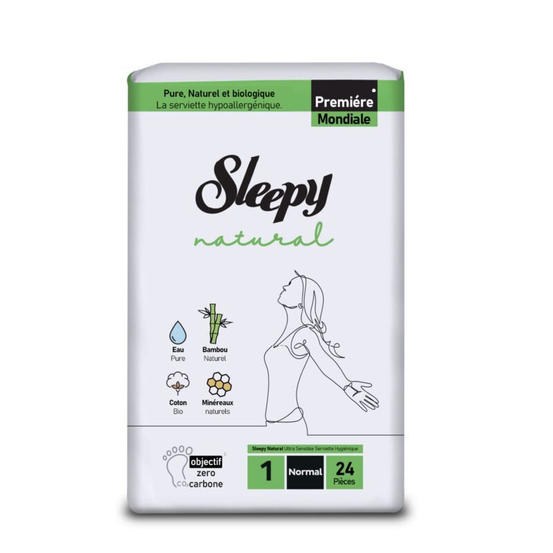 Sleepy Natural Premium Plus Serviette Hygiénique – Normal – 24 Pièces