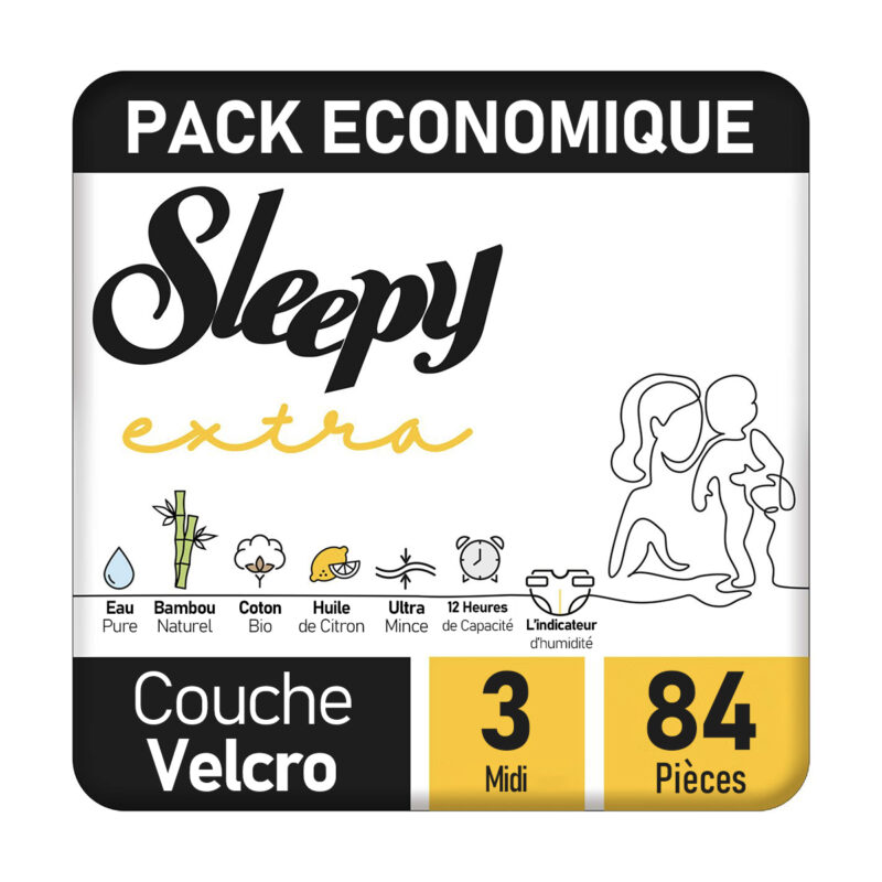 Sleepy Extra Couche Bébé Taille 3 – 84 Pièces