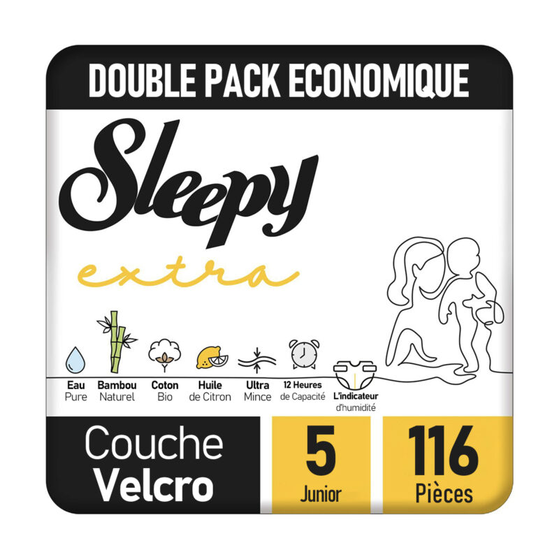 Sleepy Extra Couche Bébé Taille 5 – 116 Pièces