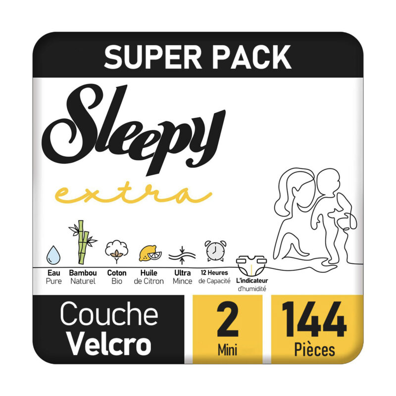 Sleepy Extra Couche Bébé Taille 2 – 144 Pièces