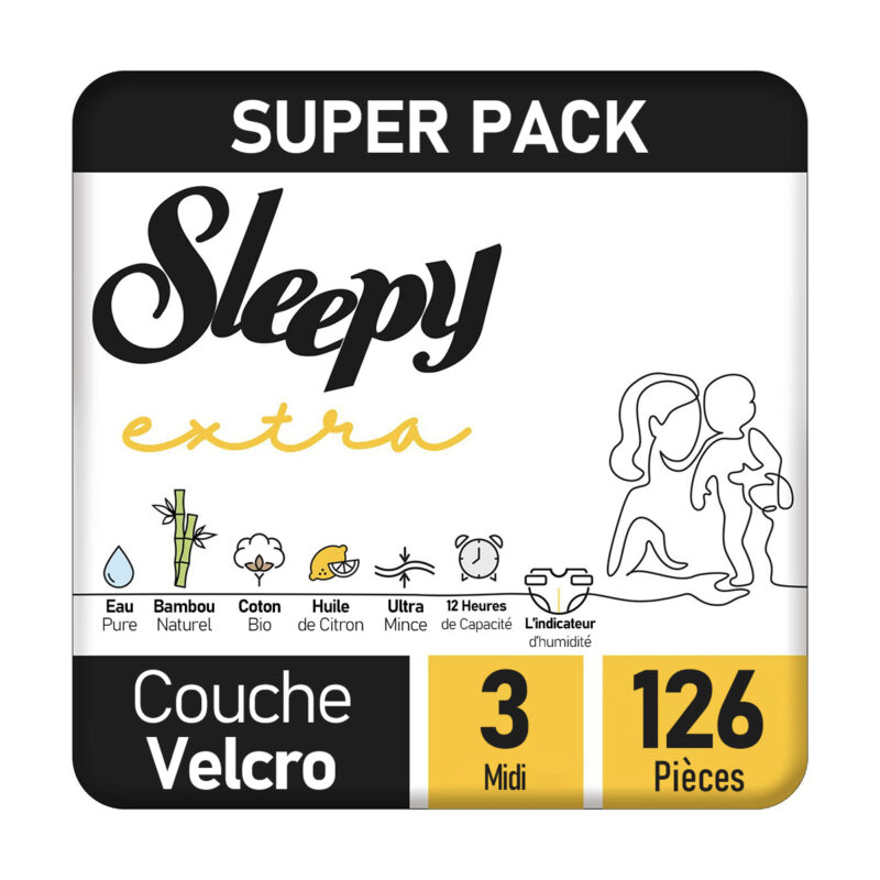 Sleepy Extra Couche Bébé Taille 3 – 126 Pièces