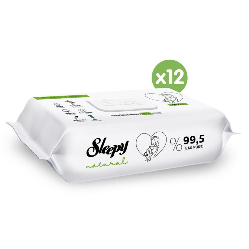 Sleepy Natural – Lingette Bébé – Nouveau-né – 12×90