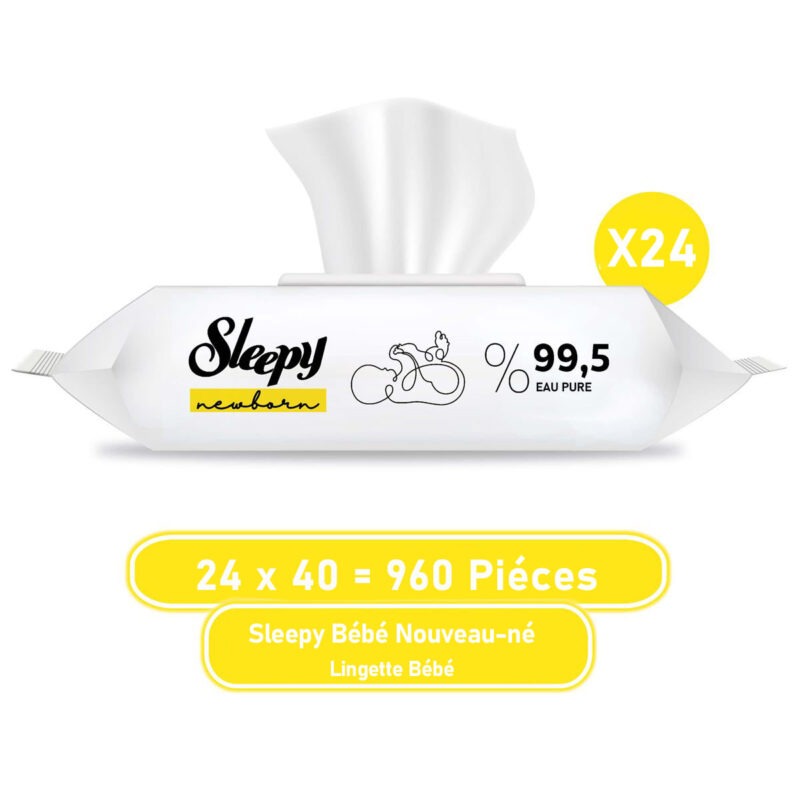 Sleepy Bébé Nouveau-né – Lingette Bébé – 24×40