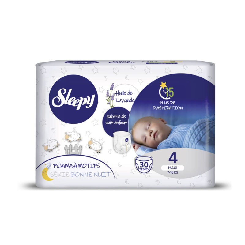 Sleepy Couche Bébé Serie Bonne Nuit – Taille 4 – 30 Pièces